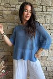 Conrad Grunge Loose Cotton Knit Denim